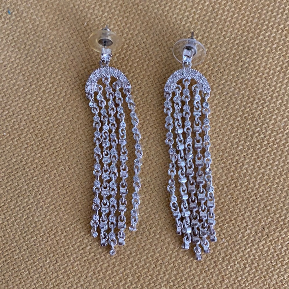 Shiny Silver link earrings
